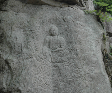 대구 동화사 마애여래좌상(大邱桐華寺磨崖如來坐像) 사진
